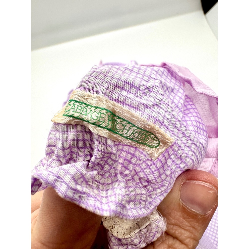 Vintage Cabbage Patch Kids Doll Clothes Lot 1980s Coleco Gingham‎ Gold Vest 3pc - Picture 8 of 16